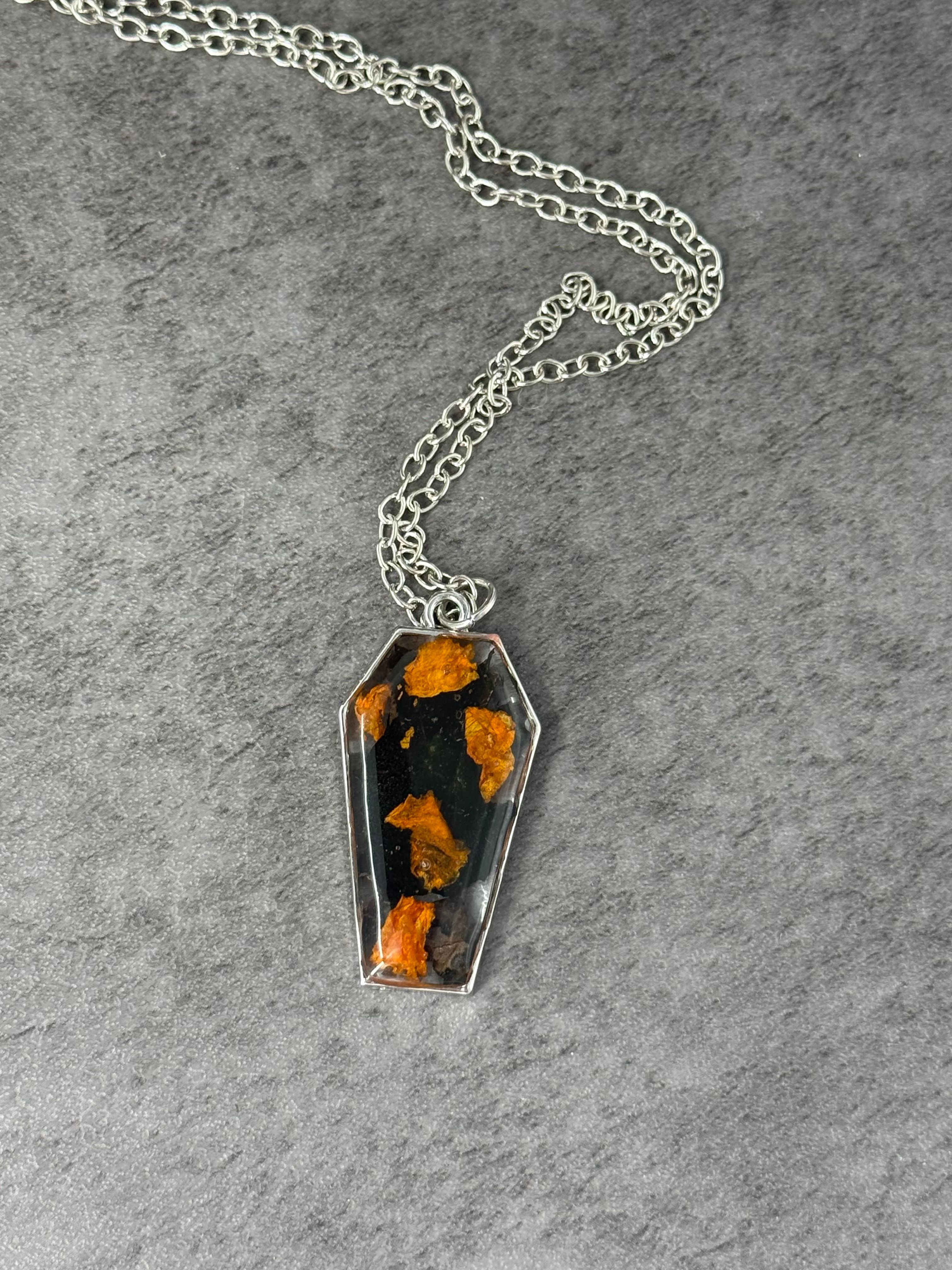 Silver Coffin Necklace - Product image