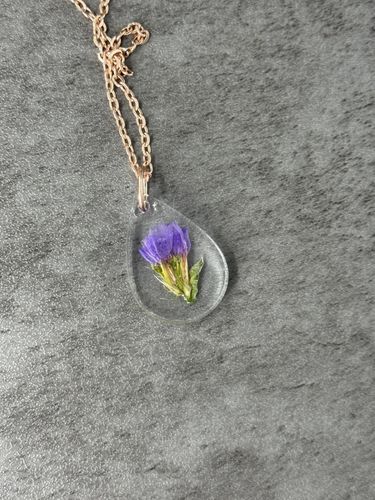 Pressed Purple Statice Necklace product image
