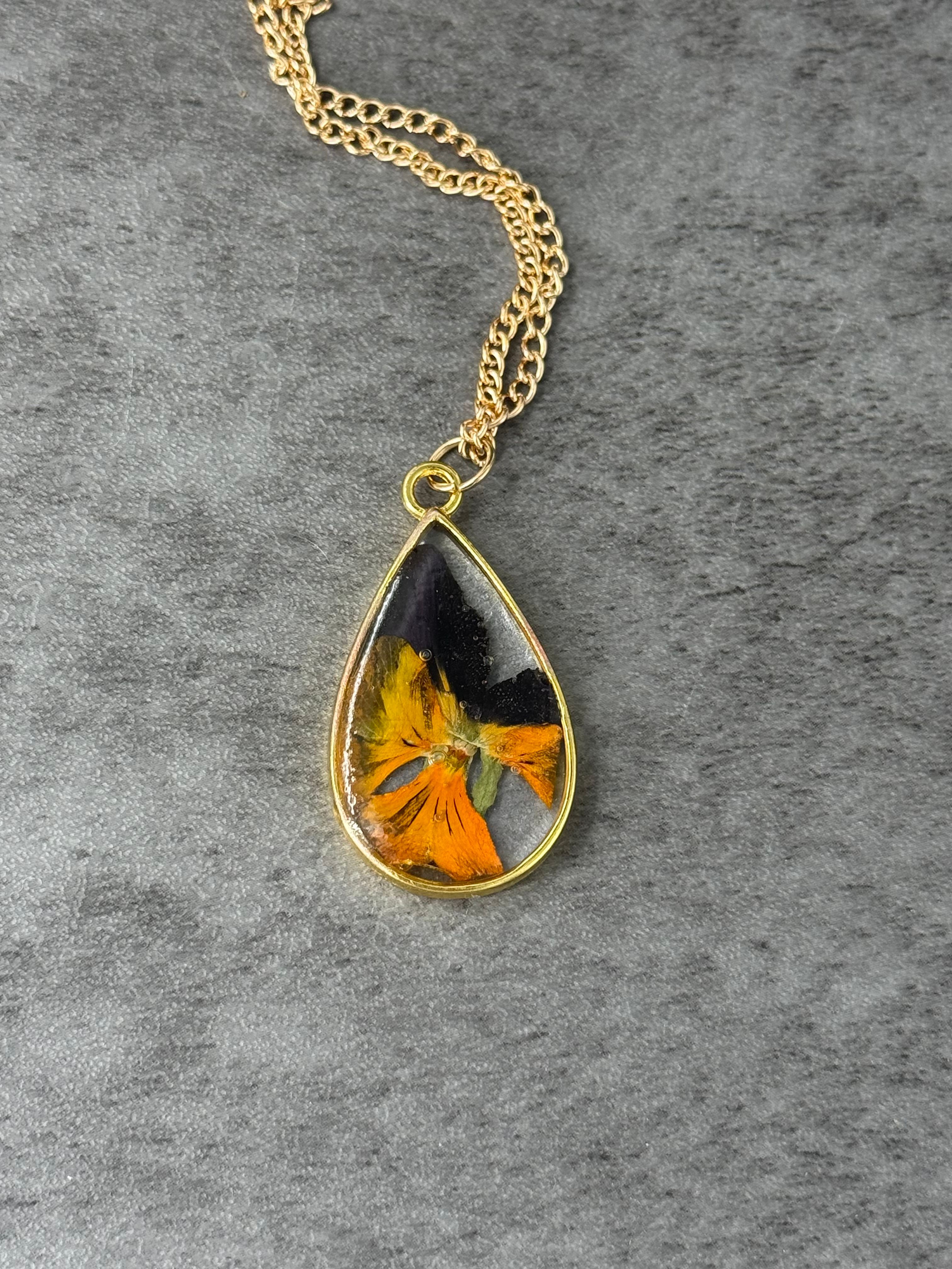 Pressed Pansy Necklace - Product image